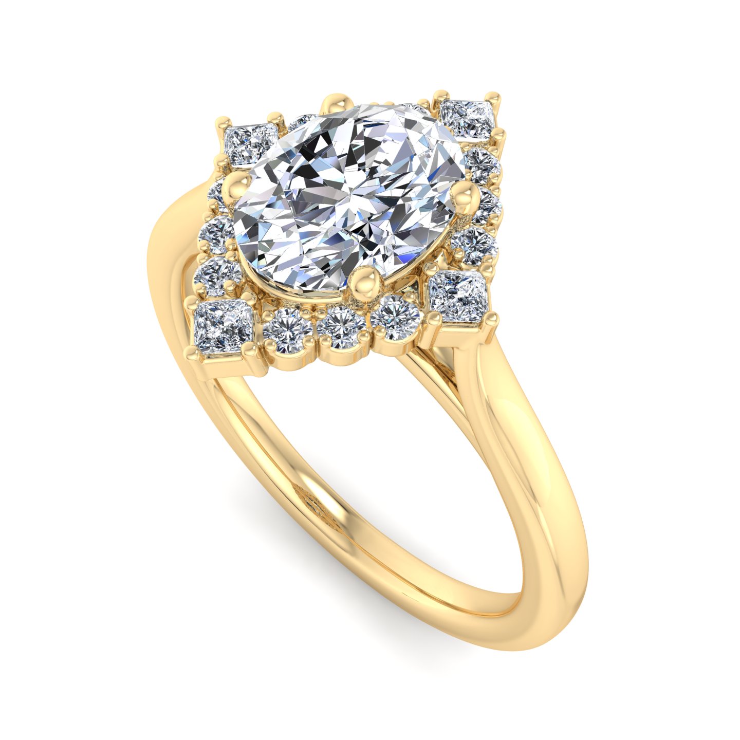 Demi Halo Engagement Ring